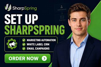 set up sharpspring marketing automation white label CRM email campaigns