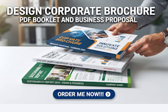 design corporate brochure pdf booklet and business proposal