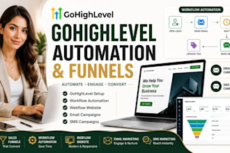 build gohighlevel webflow automation webflow website email and sms campaign