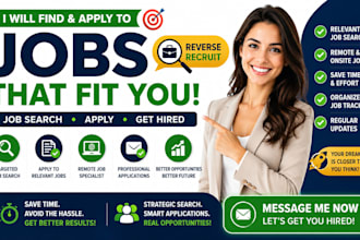 job search, apply for jobs, job application, job hunt job app by reverse recruit