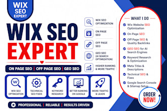 do wix onpage seo, geo wix website design, wix off page optimization