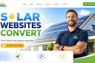 build solar installer website with quote forms local SEO and responsive pages
