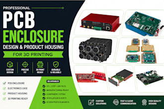pcb enclosure design product housing for 3d printing iot devices pcb cases step
