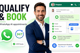 build whatsapp ai chatbot for lead qualification CRM and appointment bookings