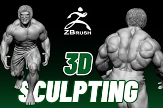 3d sculpting model, miniature model, 3d printing, character modeling, zbrush