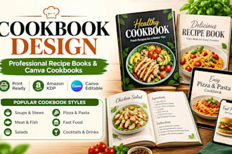 design and format cookbook recipe book and canva cookbook