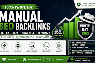 build white hat SEO backlinks with manual high da link building