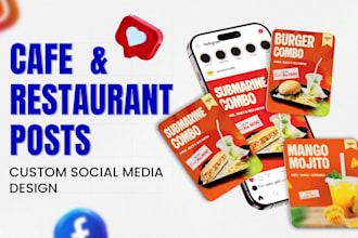 design social media posts for cafes and restaurants brands