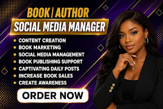 be your author social media manager, book promoter and video editor