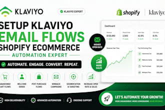 klaviyo email marketing flows setup shopify ecommerce automation expert pro