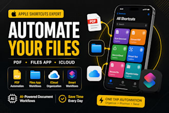 create apple shortcuts for PDF files icloud document workflow automation