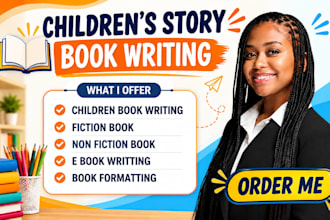 be your ghost book writer for fiction nonfiction books children story book