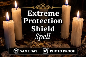 cast extreme protection spell for you, shield from dark magic, attacks and curse