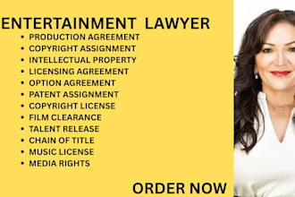 be your ny, ca entertainment lawyer for patent, film clearance, copyright and IP