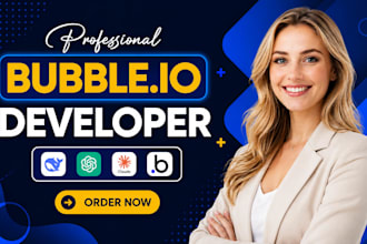 build bubble io website, web app, ai saas mvp, no code app developer