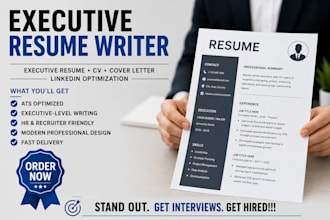 write you a professional ats resume and CV