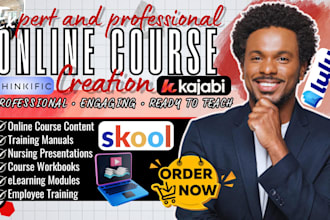 create online course, training manual, workbook, and elearning content