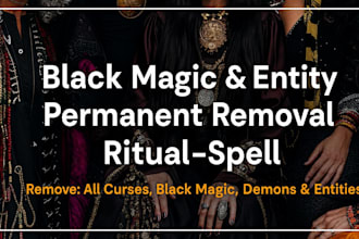 remove curse, witchcraft, black magic, evil spirits, blockages and entities