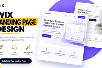design or redesign your wix landing page