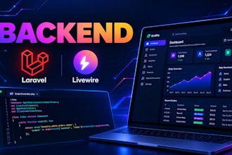 develop a laravel livewire backend for your web application