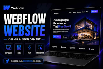 design and develop a responsive webflow website