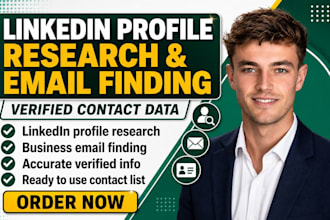 research profile and find verified business email