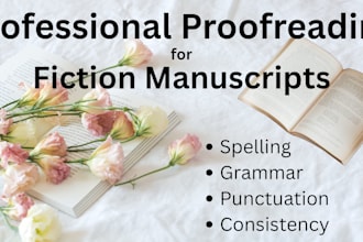 professionally proofread your fiction manuscript