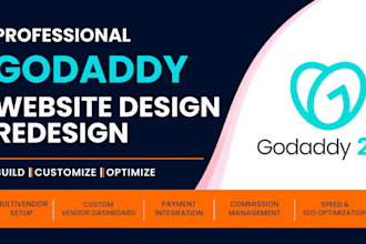 design redesign bug fix menu setup customise e commerce godaddy website