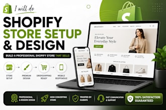 do shopify store setup build shopify store ecommerce store dropshipping store