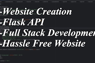develop a fullstack flask website for you