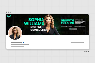 design professional linkedin banner and social media headers