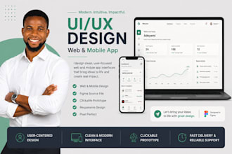 design a modern web and mobile app uiux with prototypes