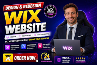 design wix business website or wix website redesign, wix business website design