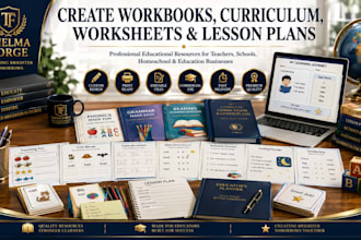 create workbook curriculum worksheets lesson plans and educational courses