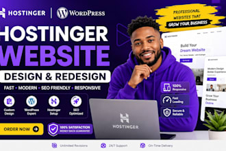 build hostinger website design and redesign expert on wordpress