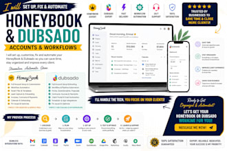 set up honeybook, automate workflows and customize dubsado CRM