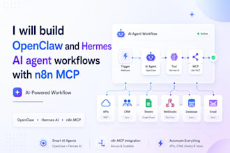 build openclaw and hermes ai agent workflows with n8n mcp