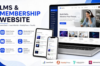 design lms youzify buddypress learnworlds learndash membership wordpress website