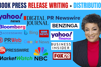 book press release distribution, book launch PR distribution book marketing SEO