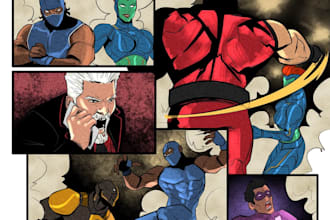 illustrate comic or webtoon pages for your story