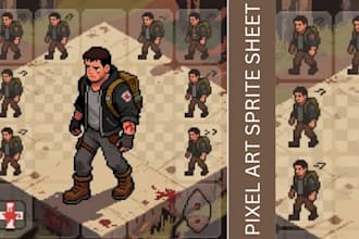 do pixel art scene pixel animation stream overlay sprite sheet retro video games