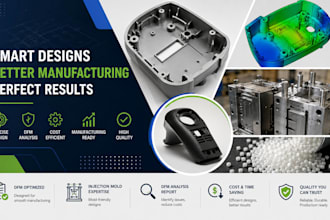design plastic part designs for injection molding with dfm analysis