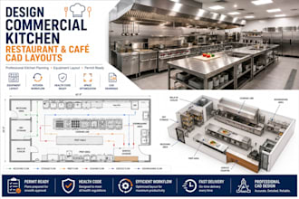 design commercial kitchen equipment restaurant and cafe cad layouts