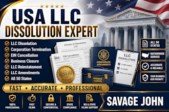 dissolve llc, close US company, terminate corporation and cancel ein