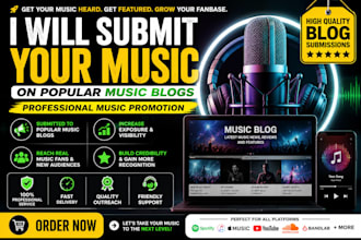 submit your music on popular music blogs, music promotion