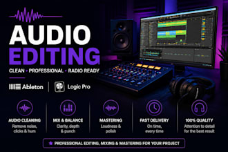 do professional podcast editing, mixing and mastering