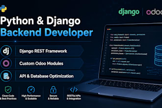 build robust backend and rest API using python django, odoo