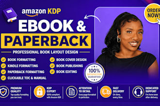 be your book formatter, amazon kdp book formatting layout design book cover