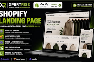 design shopify product page, landing page by pagefly gempages