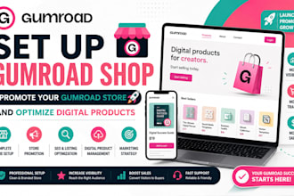 set up gumroad shop promote your gumroad store and optimize digital products